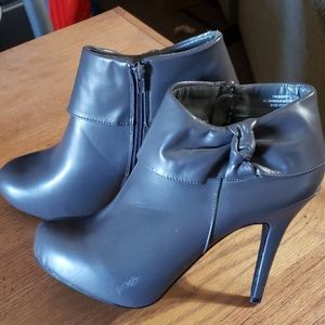 Gray ankle boots
